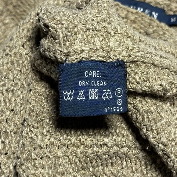 Ralph Lauren Mulberry Silk Knit Sweater Womens Medium Brown Elbow‎ Patch Luxury - Picture 4 of 9